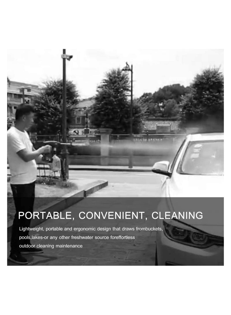 24V Cordless Portable Washer Electric High Pressure Cleaner Machine 200W 30Bar Lithium Handheld Car Cleaning Device With Foam Generator Nozzle Water Pump - Image 5