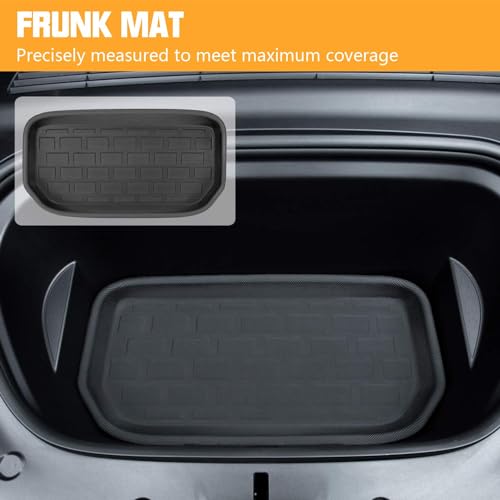 ROCCS Front & Rear Sub Trunk Mats Compatible with Tesla Model Y 2024 2023 2022 2021 - All Weather Cargo Liner Storage Mat - Non Slip Premium 3D Waterproof Rear Trunk Protection, Pack of 2 - Image 3