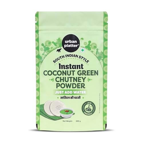 Urban Platter South Indian Style Instant Coconut Green Chutney Powder, 200g / 7oz [Nariyal ki Chutney, Just Add Water] - Image 1