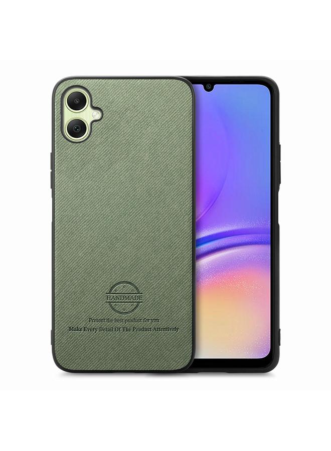 For Samsung Galaxy A05 Twill Fabric Leather Skin Back Phone Case(Green)