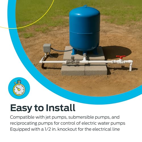 Eastman مفتاح ضغط إيستمان، 30-50 PSI مسبق الضبط، اتصال 1/4 بوصة FPT، لمضخات المياه الكهربائية، 60043 - Image 5