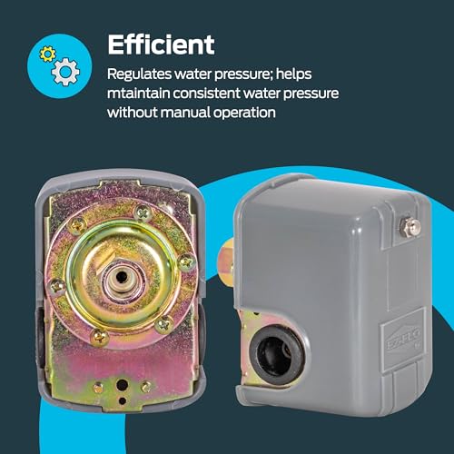 Eastman مفتاح ضغط إيستمان، 30-50 PSI مسبق الضبط، اتصال 1/4 بوصة FPT، لمضخات المياه الكهربائية، 60043 - Image 3
