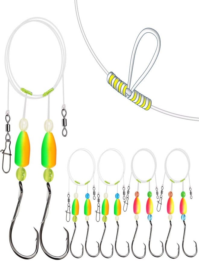 Dovesun Pompano Rigs for Surf Fishing Pompano Rig with Two Pompano Floats Surf Fishing Rigs Saltwater Shape B-Bullet-4PCS - Image 1