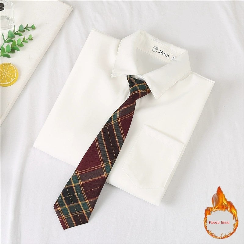 2026 spring and autumn style college style inner white shirt women's jk uniform base shirt design sense niche long-sleeved top - Image 3