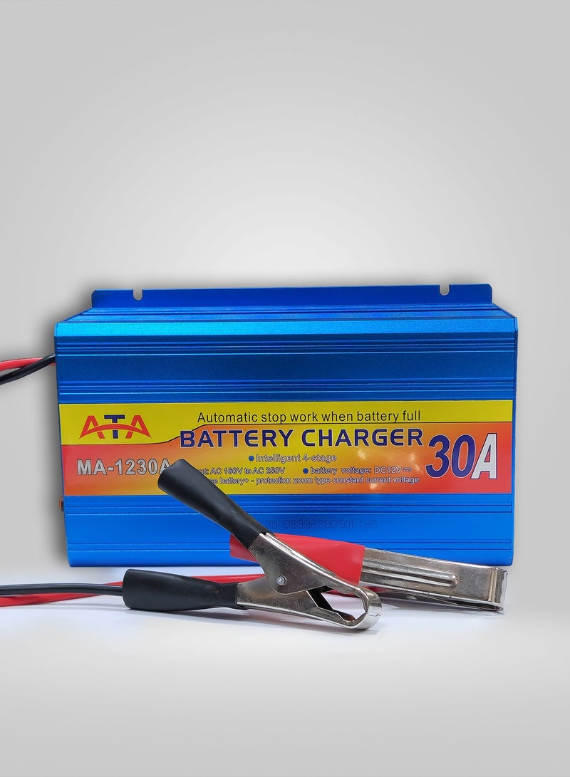 ATA Automatic Intelligent Battery Charger 12V 30A with Multiple Protections Aluminum Body - Image 2