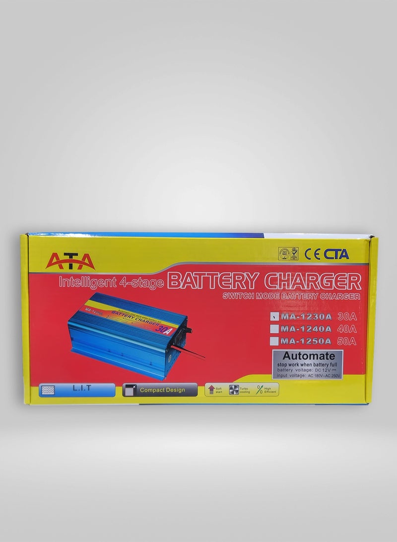 ATA Automatic Intelligent Battery Charger 12V 30A with Multiple Protections Aluminum Body - Image 4