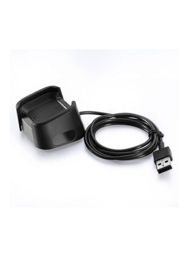 NIBEMINENT USB Charging Cable for Fitbit Versa Smart charging Charge Cradle Black