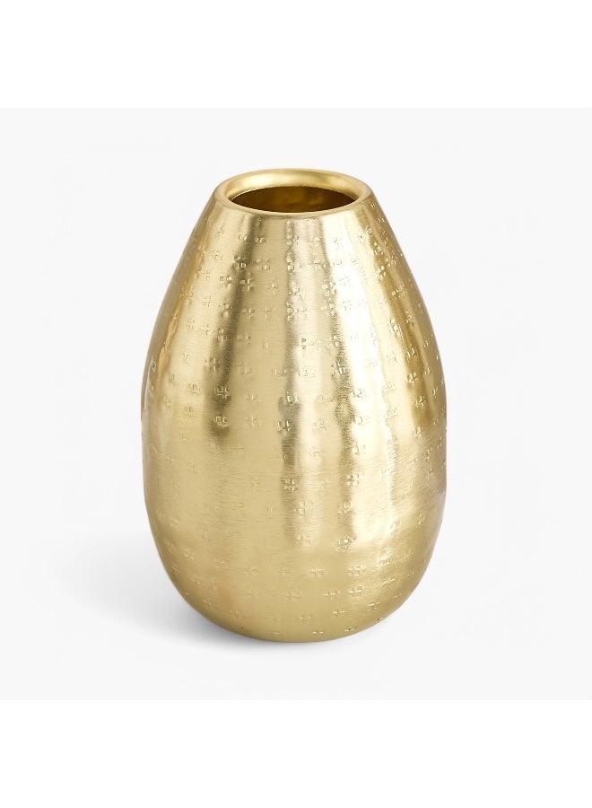 Home Box Avya Metal Etched Vase - 10x10x15 cm - Image 5