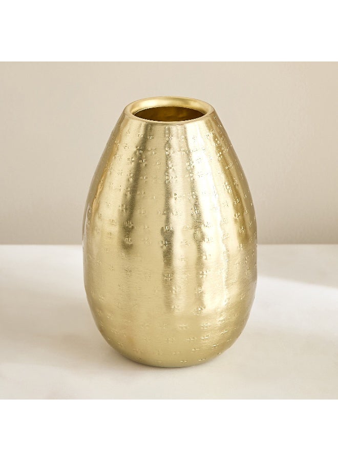Home Box Avya Metal Etched Vase - 10x10x15 cm - Image 2