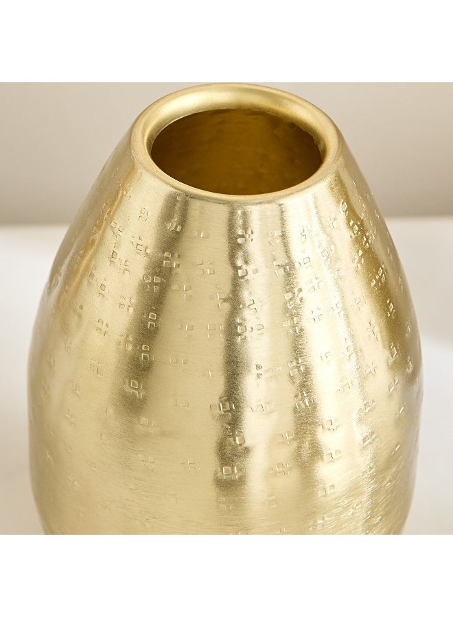 Home Box Avya Metal Etched Vase - 10x10x15 cm - Image 3