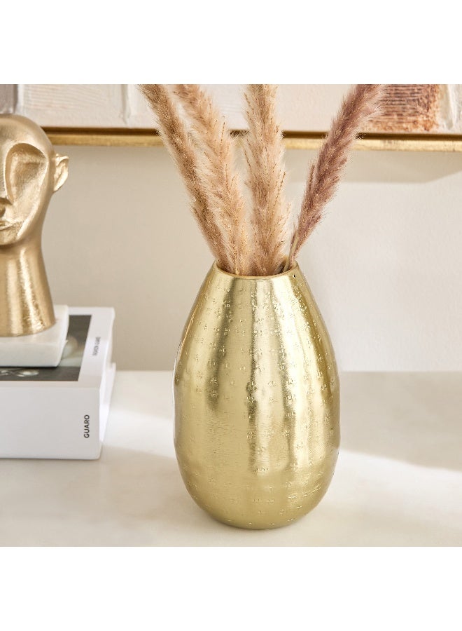 Home Box Avya Metal Etched Vase - 10x10x15 cm - Image 1