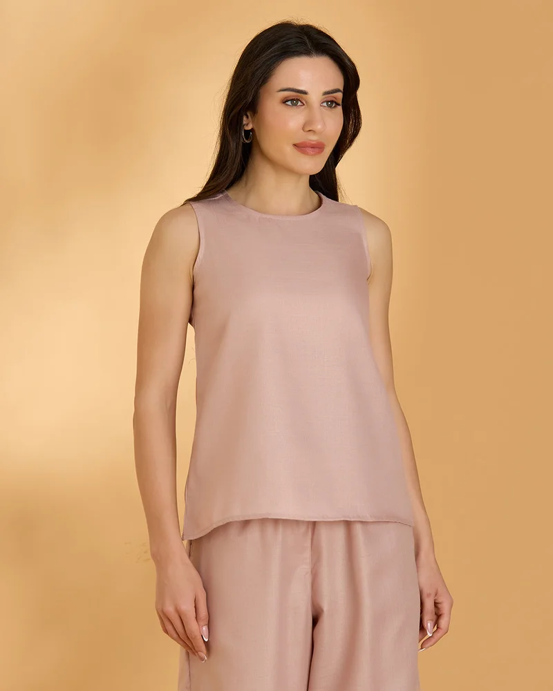 Redtag Women Pink Casual Sleeveless Blouse