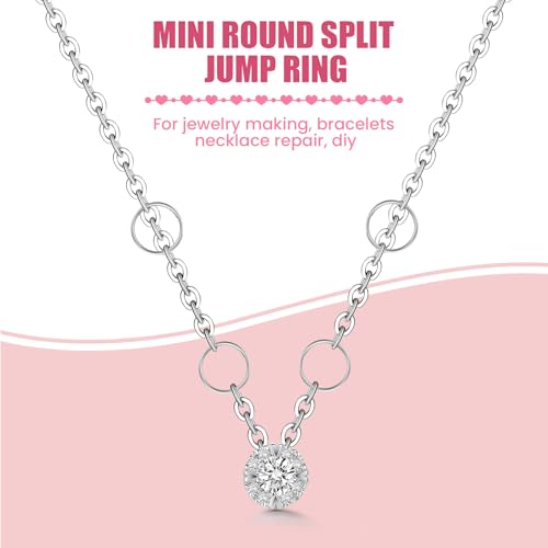 MARRTEUM 500 Pcs Double Open Jump Rings Kit, Stainless Steel Mini Round Split Craft Jump Keychains Key Ring with Double Loops Connectors for Jewelry Making, Bracelets Necklace Repair, DIY (4, 6, 8, 10, 12mm) - Image 5