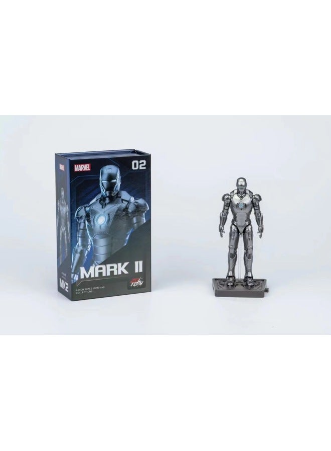 China Mobile Marvel Iron Man إصدار الذكرى السنوية العاشرة، سلسلة Gnaku مقاس 4 بوصات - اللون: إصدار الذكرى السنوية العاشرة إصدار أساسي مقاس 4 بوصات - Iron Man MK2 - Image 1