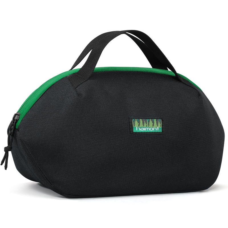 Haimont Freezable Snack Lunch Bag Reusable Freezer Mini Lunch Cooler, Small Insulated Bag Foldable for Work Travel Picnic, Black - Image 1