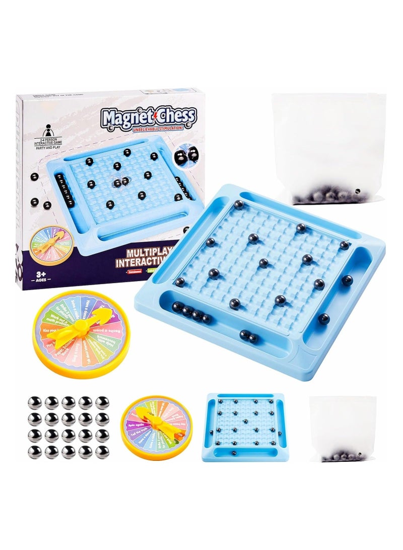 Magnetic Chess Game Set, Table Top Magnet Chess Game, Magnetic Chess Game with Stones, Develop Intelligence, Strategy Game, Family Game Party Game for Kids and Adults (20 pcs)  - Image 1