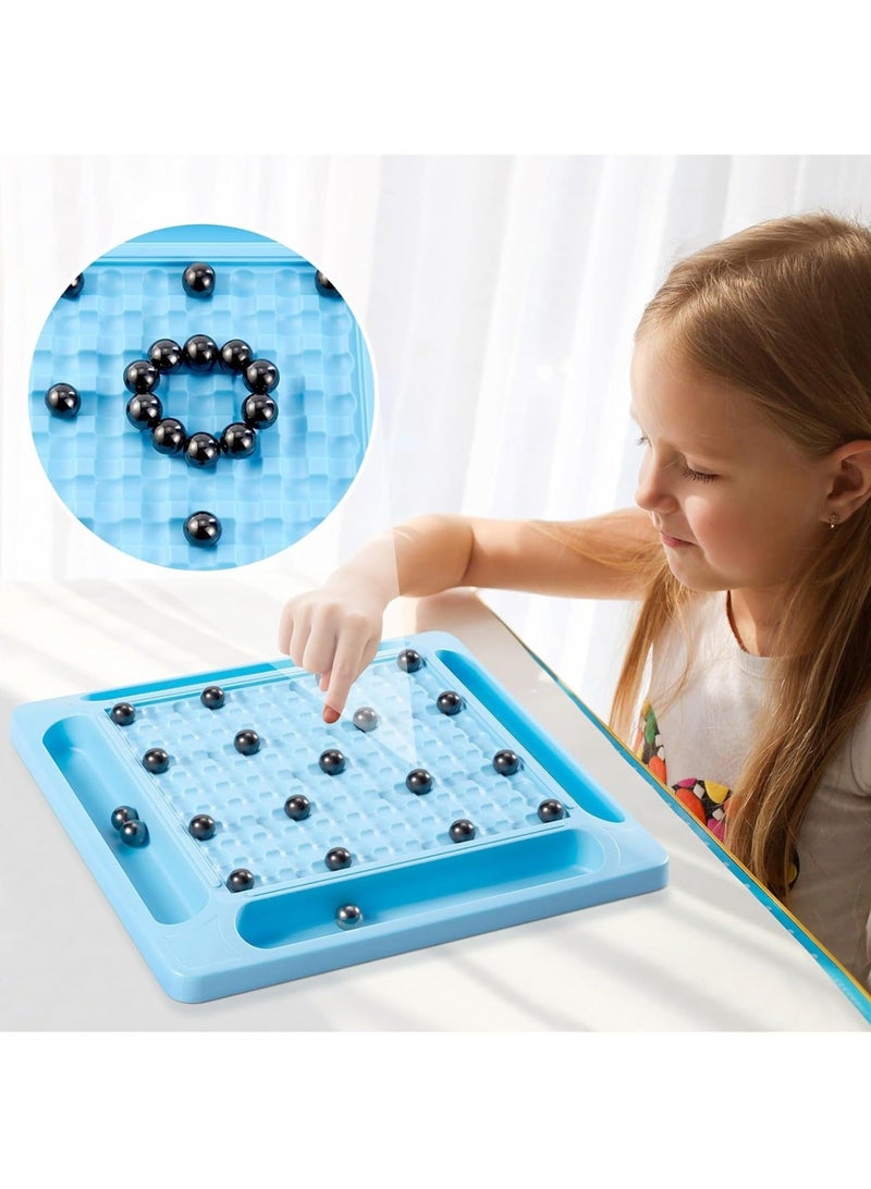 Magnetic Chess Game Set, Table Top Magnet Chess Game, Magnetic Chess Game with Stones, Develop Intelligence, Strategy Game, Family Game Party Game for Kids and Adults (20 pcs)  - Image 2