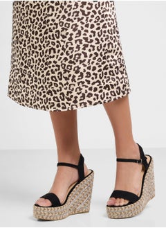 Truffle Ankle Strap Diamante Wedge Sandal  - Image 5