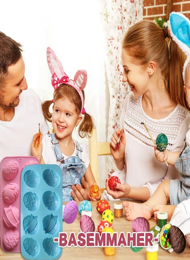 بيسماهير قالبان من السيليكون على شكل بيضة عيد الفصح وأرنب، مناسبان لصنع الشوكولاتة، والحلوى، والكيك، والفوندان، والجيلي، والبودينغ، والصابون، والشوكولاتة الساخنة، وكرات الكاكاو، ومكعبات الثلج، وتزيين حفلات عيد الفصح. - Image 5