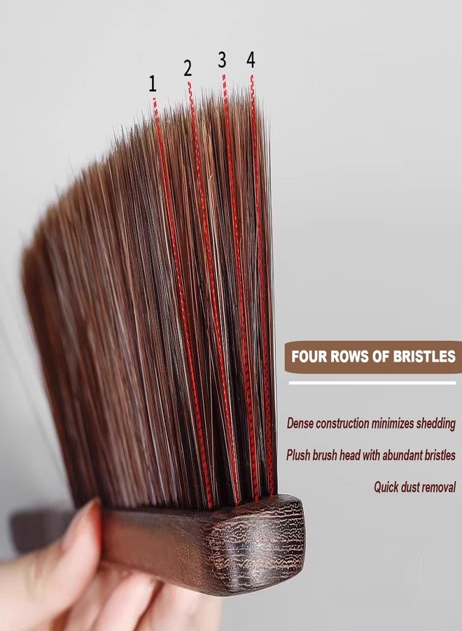 BSMstone Hand Broom Counter Brush with Wood Handle Soft Bristle Dusting Brush for Furniture Bed Car Sofa Piano Guitar Woodworking Cleaning - Image 5