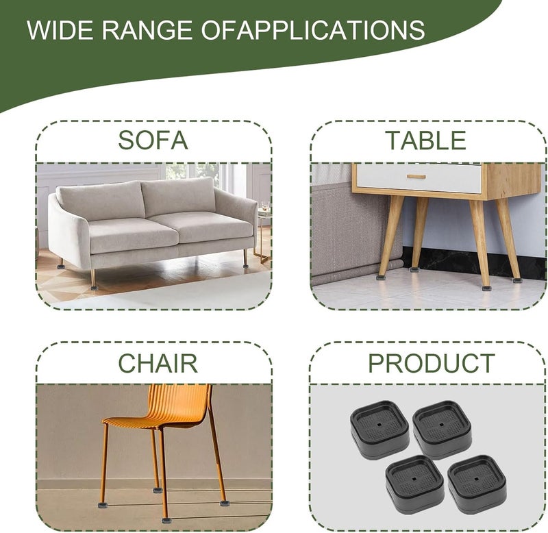 Tefola 12PCS Furniture Risers Adjustable Bed Risers with Storage Mesh Bag Desk Leg Risers Stackable Heavy Duty Bed Lifts Risers Square Bed Raising Blocks for Mattress Table Leg Desk Chair Couch Sofa - Image 5