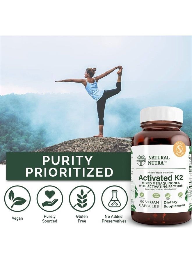 Natural Nutra Full Spectrum Vitamin K2 Supplement, Support Cardiovascular Health, Liver Function, Metabolic Health, Heart Health, 75 mcg, 60 Capsules (Pack of 2)  - Image 4