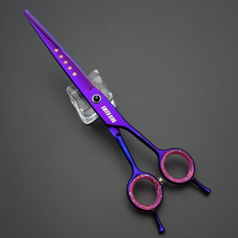 Smithking 7.0 inches Professional Dog Grooming Scissors Set Straight & thinning & Curved & chunkers & comb 5pcs in 1 Set for left-handed & right handed - Image 3