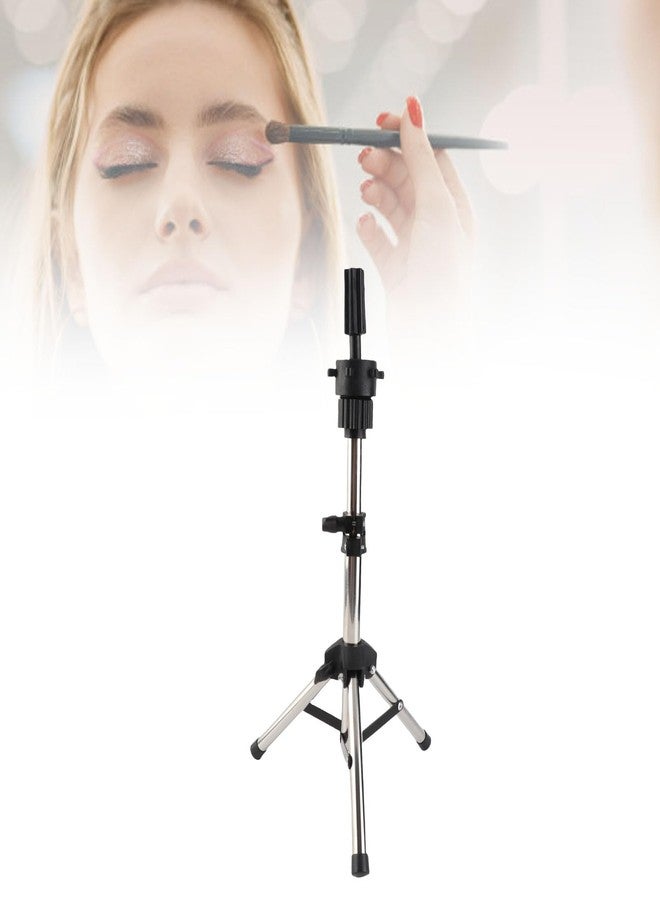 GOTOTOP Mannequin Head Stand Hairdressing Training Head Holder Adjustable Salon Model Mannequin Head Tripod Stand Wig Stand Silver - Image 4