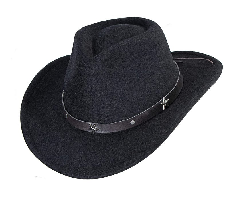 CXQRR Cowboy Hat for Boys Girls Western Felt Fedora Hat for Kids 3-6 Years - Image 1