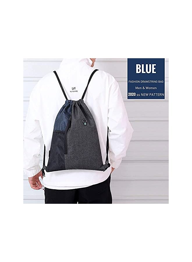 PROMASS Drawstring Sackpack Bag, Gymsack Bag With Pocket Gym Sports Bag Outdoor Exercise Running Swimming Backpack Unisex - Image 2