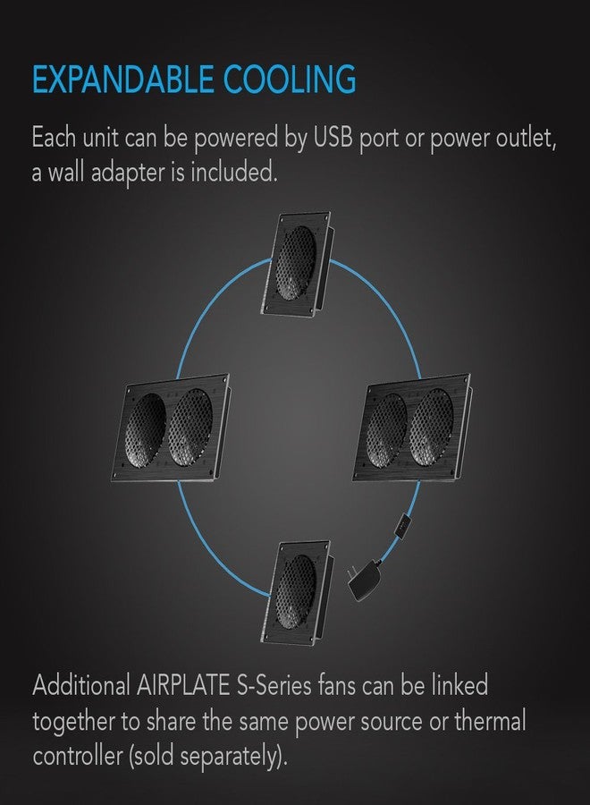 ايه سي إنفينيتي نظام مروحة التبريد الهادئ AC Infinity AIRPLATE S9 مقاس 18 بوصة مع التحكم في السرعة، لتبريد خزانة المسرح المنزلي AV - Image 5