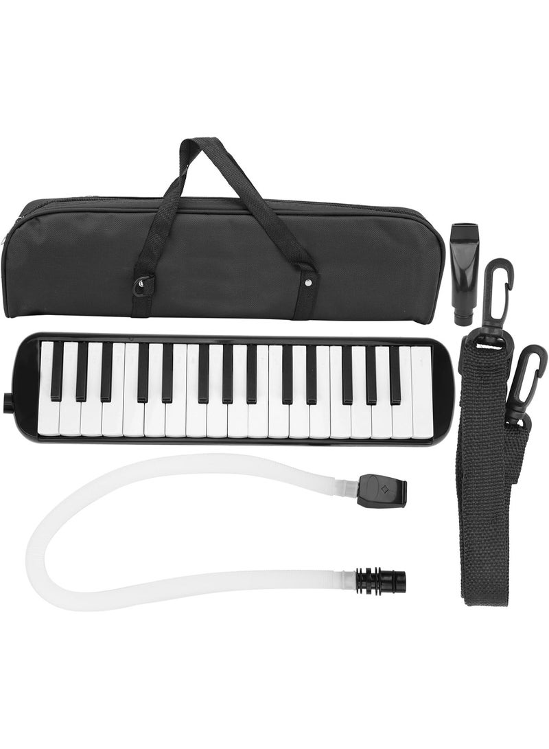 Arabest 32 Keys Melodica Keyboard, Melodica Instrument Mouth Piano Air Piano Keyboard with Mouthpiece and Tube Keytar Instrument for Beginners(Black Melodica) - Image 1