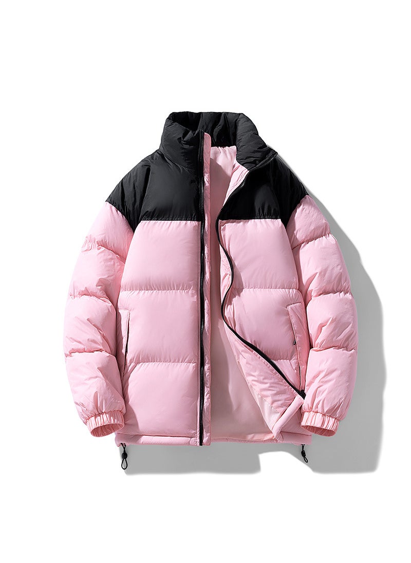 Generic - 2024 New Cotton Padded Jacket Unisex Trendy Parka Pink - Image 1