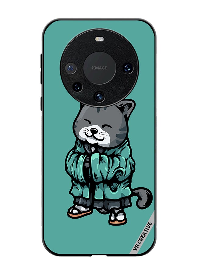 VR CREATIVE Protective Case Cover For Huawei Mate 60 Pro Plus Kimano Cat Design Multicolour - Image 1