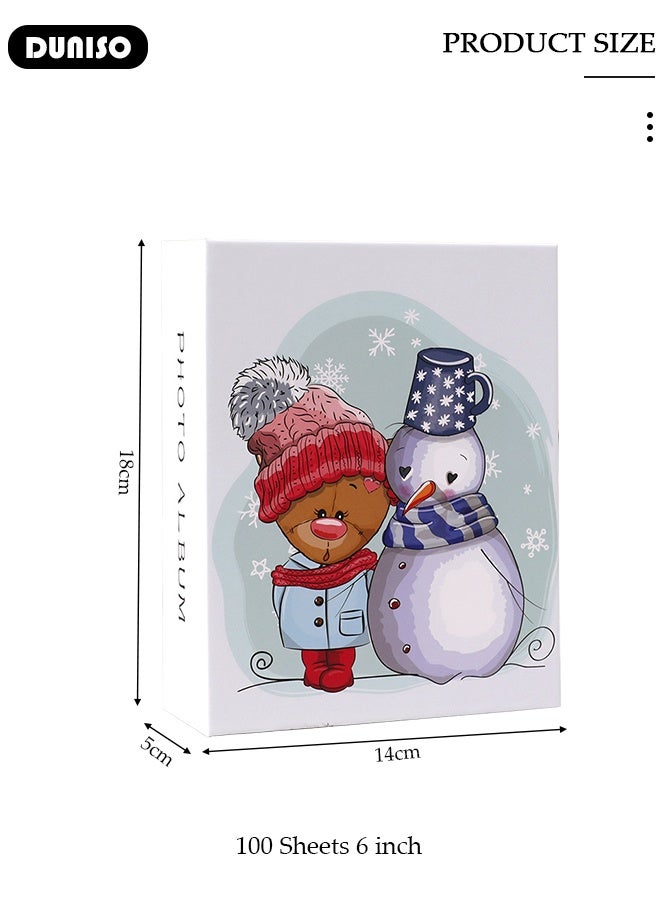 DUNISO Photo Album, Photo Album Book 100 Photos, Cartoon Cover Photo Book, Album for Family/Wedding/Travel/Baby, Artwork or Postcard Storage, Blank Pages Memory Book - Image 5