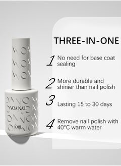 VOA 3 in 1 One Step Gel Polish Soak Off UV LED without Base and Top Coat Long Lasting Safe Fast Cure Nail Art Manicure for Starter Salon DIY at Home 10ml  - Image 5