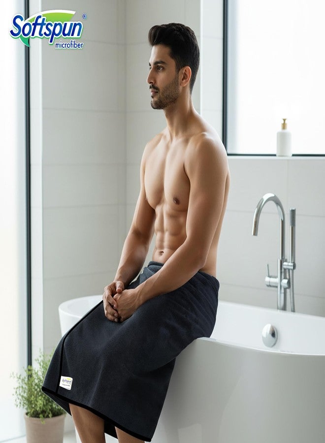 SOFTSPUN Microfiber Bath Towel 1Pc 280 GSM 60X120 Grey! Ultra Absorbent Super Soft & Lightweight Quick Drying for Men & Women Daily Use Large Size Unisex. - Image 5