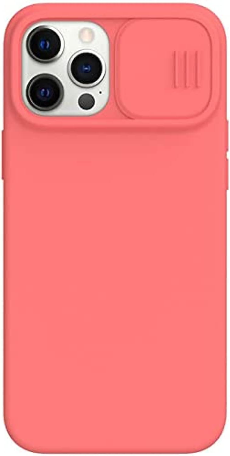 Nillkin Camshield Silky Silicone Series Cover Case Designed For Apple Iphone 12/12 Pro Orange Pink - Image 1