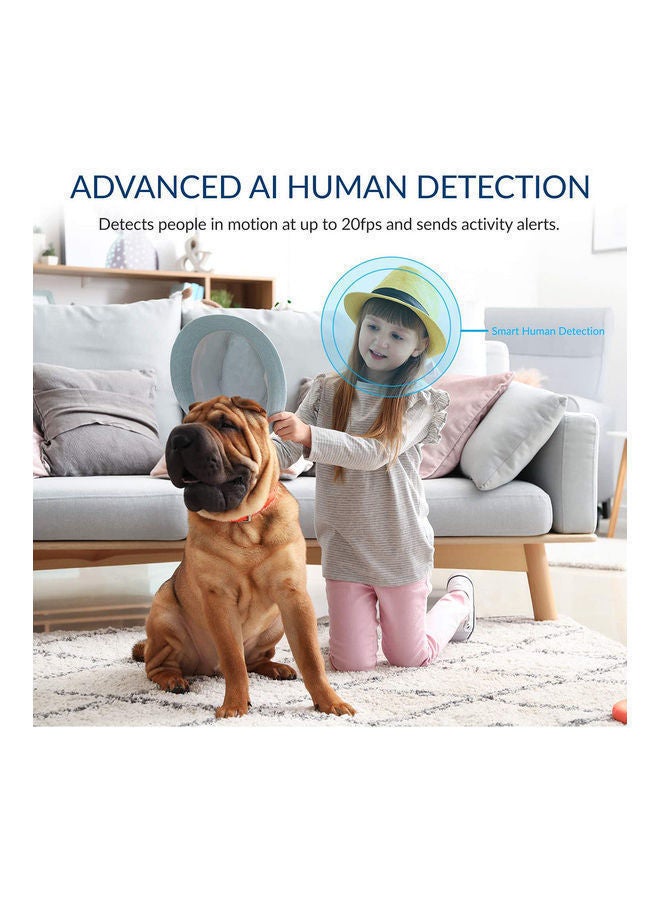 Yi Pan-Tilt Security Camera, 360 Degree Smart Indoor Pet Dog Cat Cam With Auto Cruise, Night Vision, 2-Way Audio, Motion Detection, Phone APP, Compatible With Alexa and Google Assistant - Image 3