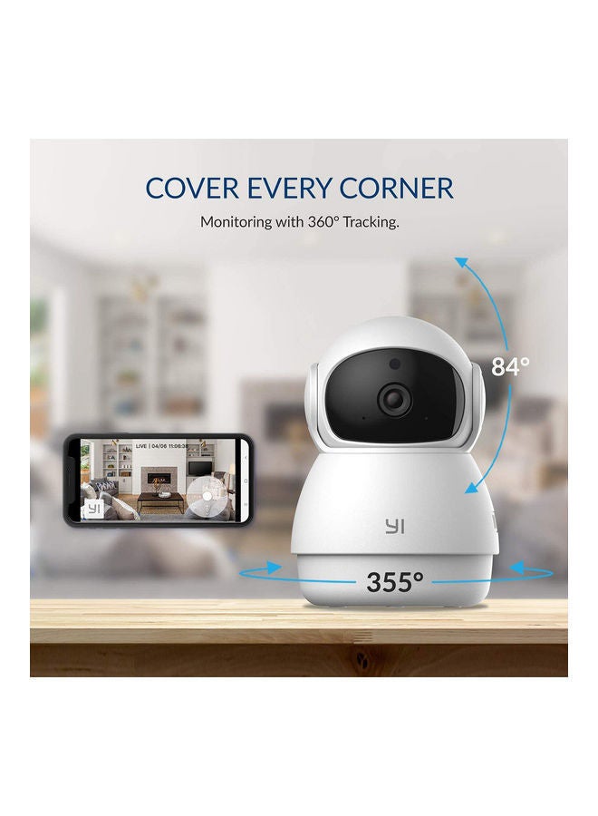 Yi Pan-Tilt Security Camera, 360 Degree Smart Indoor Pet Dog Cat Cam With Auto Cruise, Night Vision, 2-Way Audio, Motion Detection, Phone APP, Compatible With Alexa and Google Assistant - Image 2