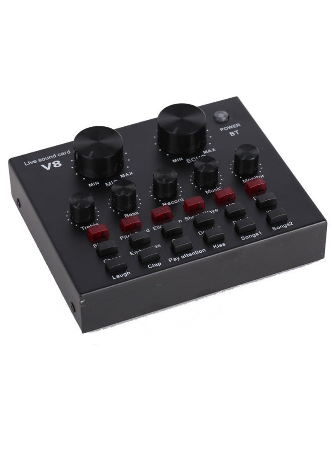 يوارب كينج بطاقة صوت خارجية USB Live لوحة خلط صوت خارجية لتغيير الصوت بطاقة صوت مع تأثيرات صوتية متعددة للتسجيل المباشر للدردشة الصوتية المنزلية KTV - Image 2