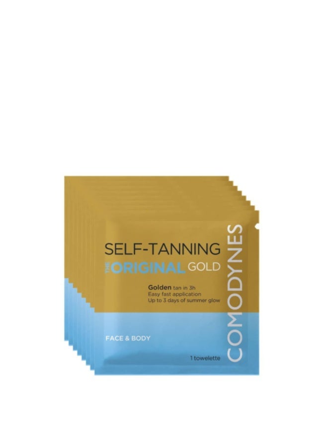 Comodynes The Original Gold Self-Tanning Towelette x8 - Image 1