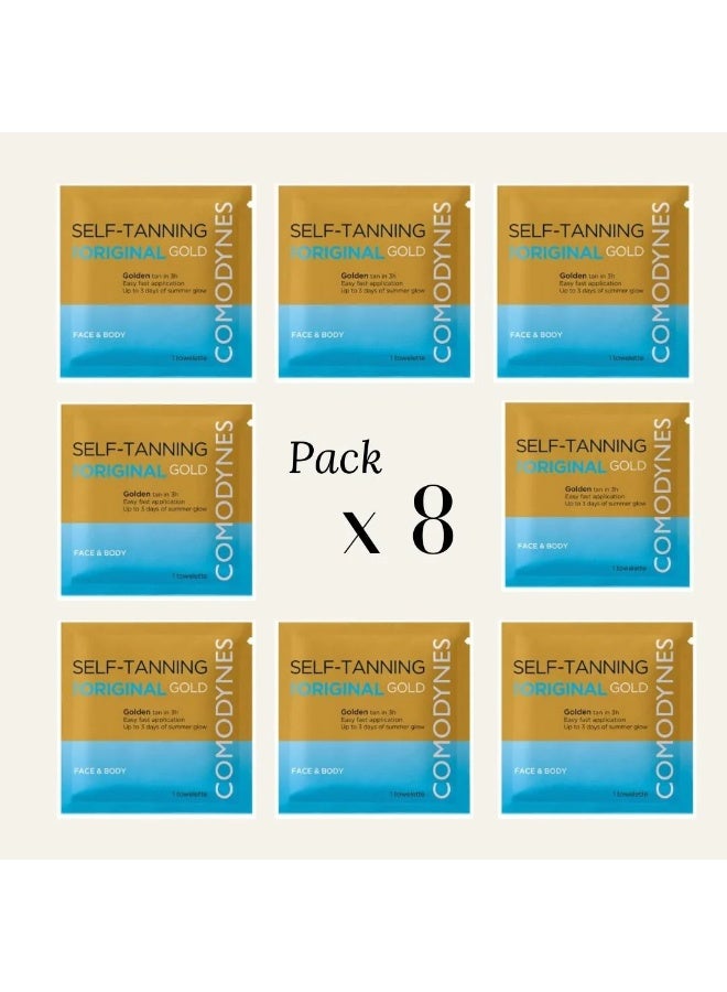 Comodynes The Original Gold Self-Tanning Towelette x8 - Image 4