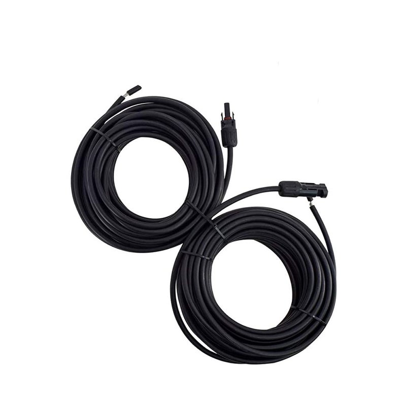 Renogy 30FT 10AWG Male&Female Extension Cables Solar Panel and Controller Connector Adaptor Wire, 30FT 10AWG, Black - Image 1