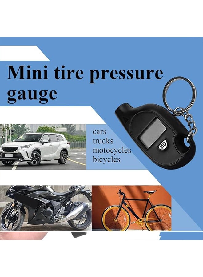 Digital Tire Gauge, Car Motorcycle Tire Pressure Tester, Key Ring Tire Gauge with Backlit LCD and Anti-Skid Grip - Image 4