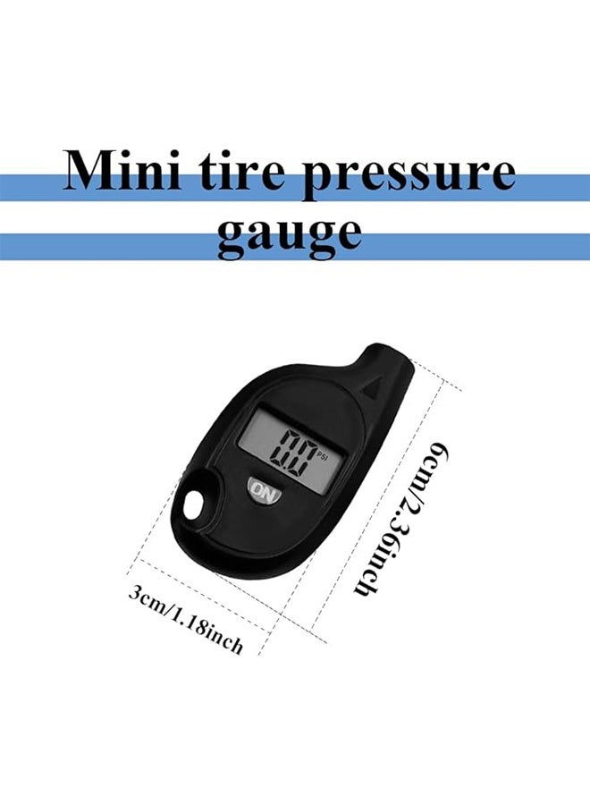 Digital Tire Gauge, Car Motorcycle Tire Pressure Tester, Key Ring Tire Gauge with Backlit LCD and Anti-Skid Grip - Image 2