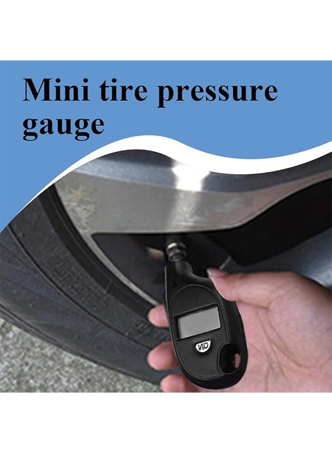 Digital Tire Gauge, Car Motorcycle Tire Pressure Tester, Key Ring Tire Gauge with Backlit LCD and Anti-Skid Grip - Image 3