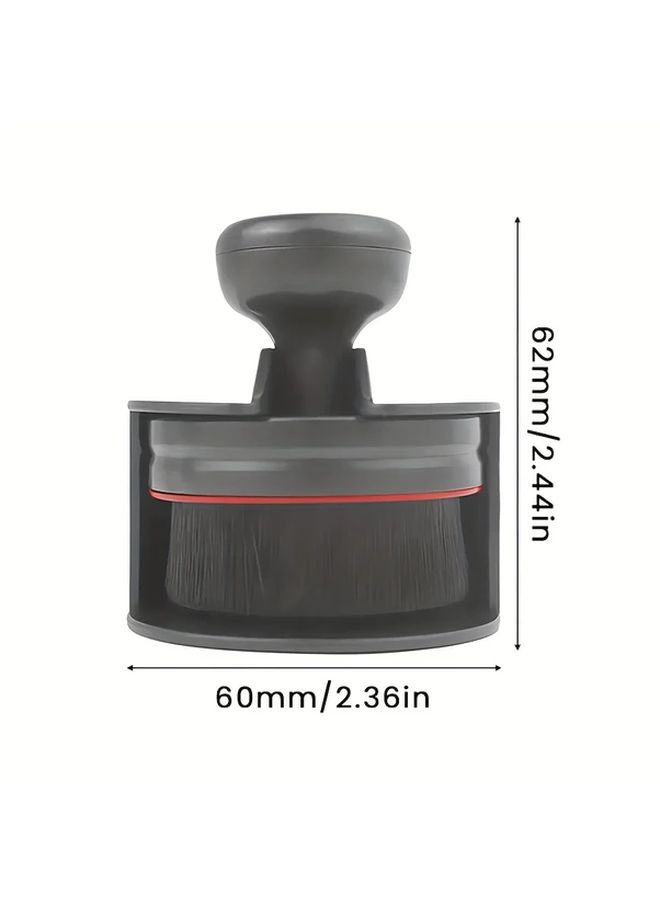 Premium Black Red Vegan Tire Polish Applicator Brush With Stand Durable Nylon Easy To Use - Image 2