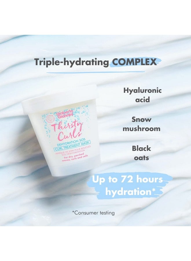 Umberto Giannini Thirsty Curls Treatment Mask 6.7 fl Oz - Deep Conditioning Hair Mask for Dry & Dehydrated 2a-4c Curly, Wavy & Coily Hair - Vegan & Cruelty-Free - Silicone, Sulfate & Paraben Free - Image 3