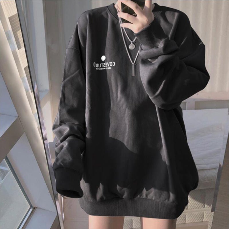 6535 Cotton 2025 Autum New Korean Style Loose Pullover Long-Sleeved Sweatshirt Female Students Thin Top Outwear Women - Image 5